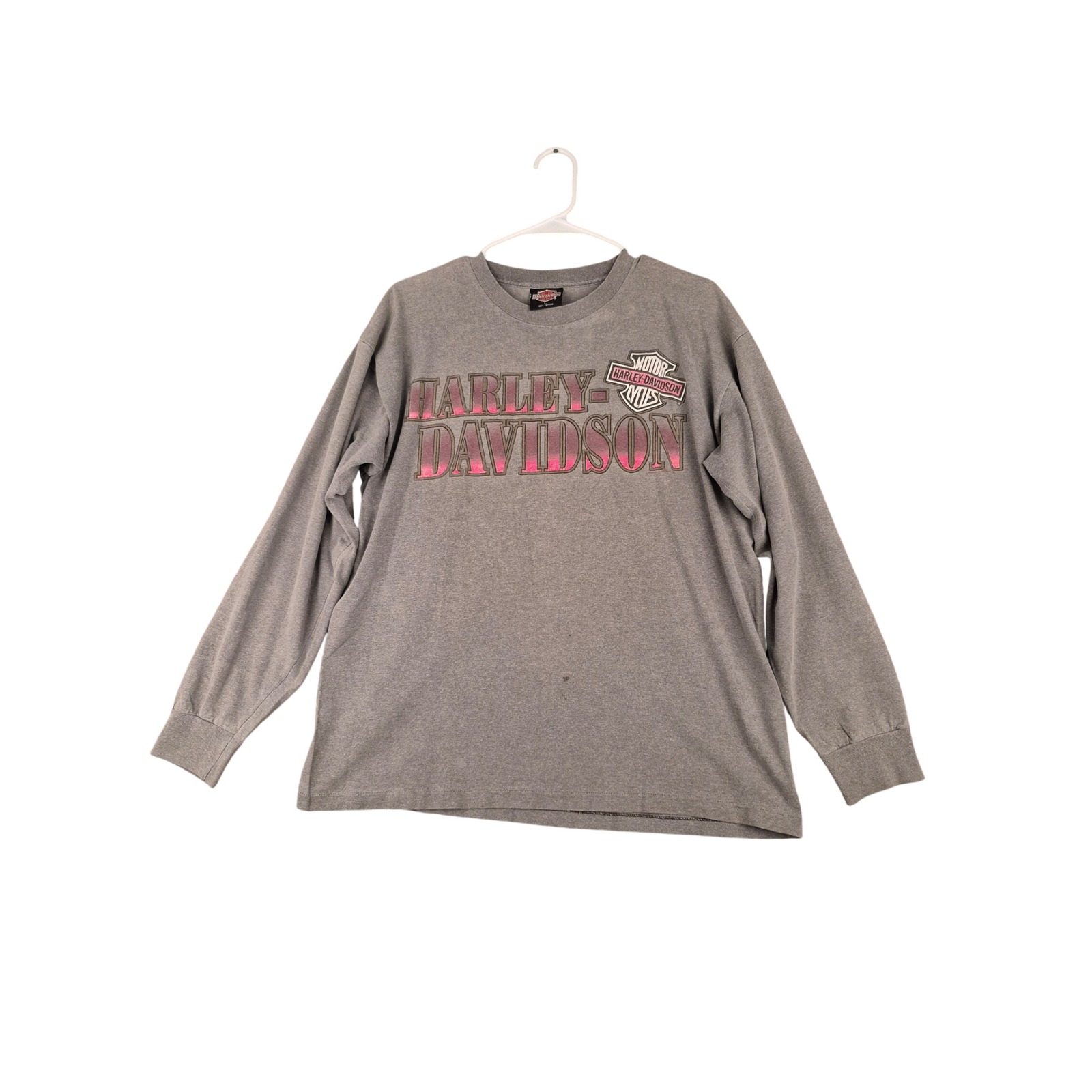 Vintage 1991 Harley Davidson Holoubek Long Sleeve Shirt Mens Large Grey Moto Usa
